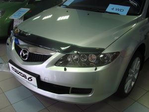 Дефлектор капота Mazda 6 2003 - 2009.