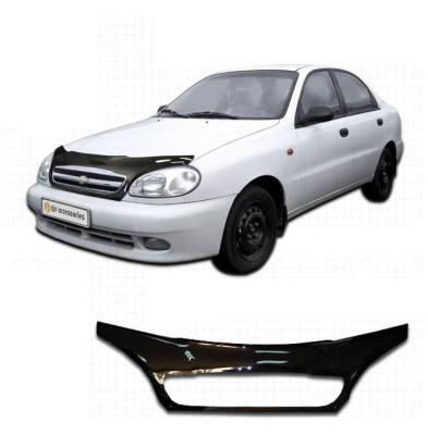 Дефлектор капота Classic черный Chevrolet Lanos 2005 - 2009.