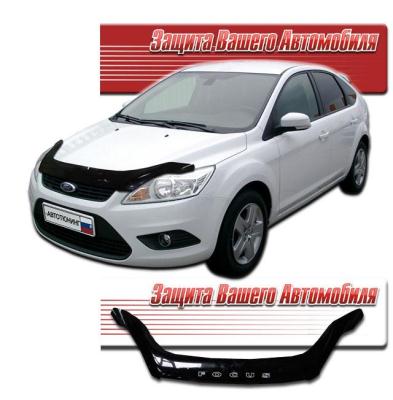 Дефлектор капота Classic черный Ford Focus 2008.