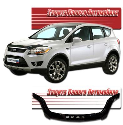 Дефлектор капота Classic черный Ford Kuga 2008 - 2012.