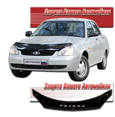 Дефлектор капота Classic черный Lada Priora 2007.