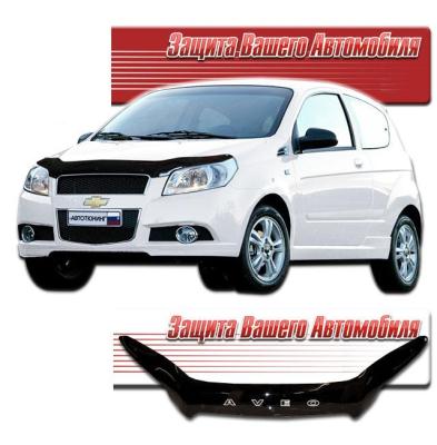 Дефлектор капота Classic черный Chevrolet Aveo (хэтчбек) 2008 - 2011.