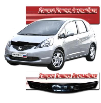 Дефлектор капота Classic черный Honda Jazz 2010.