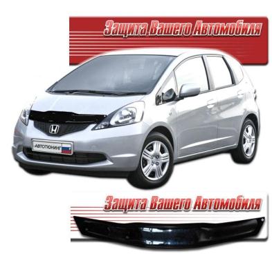 Дефлектор капота Classic черный Honda Fit 2010.