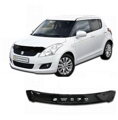 Дефлектор капота Classic черный Suzuki Swift 2010.