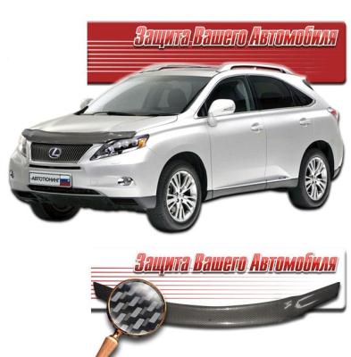 Дефлектор капота Шелкография "карбон" серебро Lexus RX 2009.