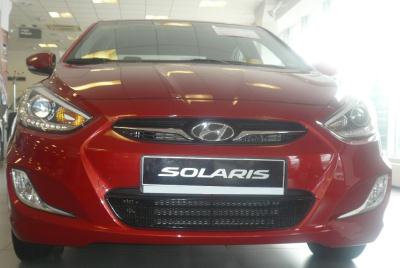 Рамка защиты радиатора Hyundai Solaris (седан) 2010 - наст. время.