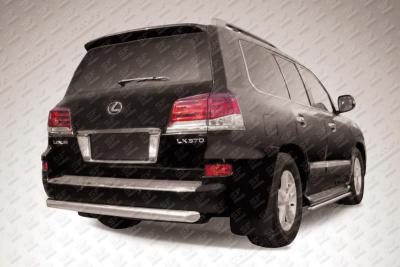 Защита заднего бампера d76 Lexus LX570 2012.