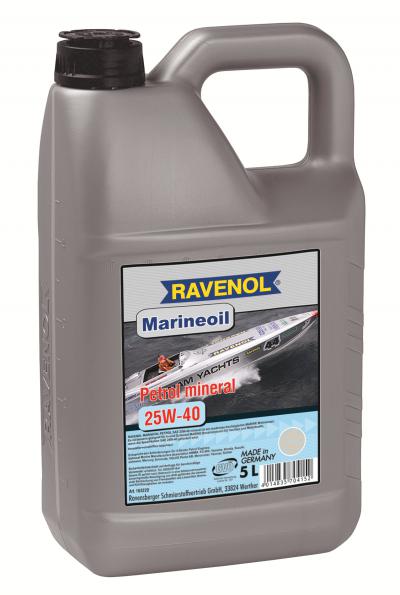 Моторное масло RAVENOL Marineoil Petrol 25W40 mineral ( 5л) .