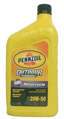 Pennzoil PENNZOIL MOTORCYCLE SAE 20W-50 ENGINE OIL .