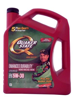 Quaker State QUAKER STATE ENHANCED DURABILITY HIGHER MILEAGE ENGINE  SAE 5W-30 MOTOR OIL .