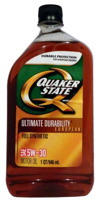 Quaker State QUAKER STATE ULTIMATE DURABILITY EUROPEAN FULL SYNTHETIC SAE 5W-30 MOTOR OIL .