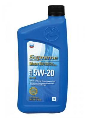 Chevron CHEVRON SUPREME MOTOR OIL SAE 5W20 .