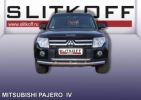 Иконка:Защита переднего бампера d76+d57 двойная Mitsubishi Pajero.